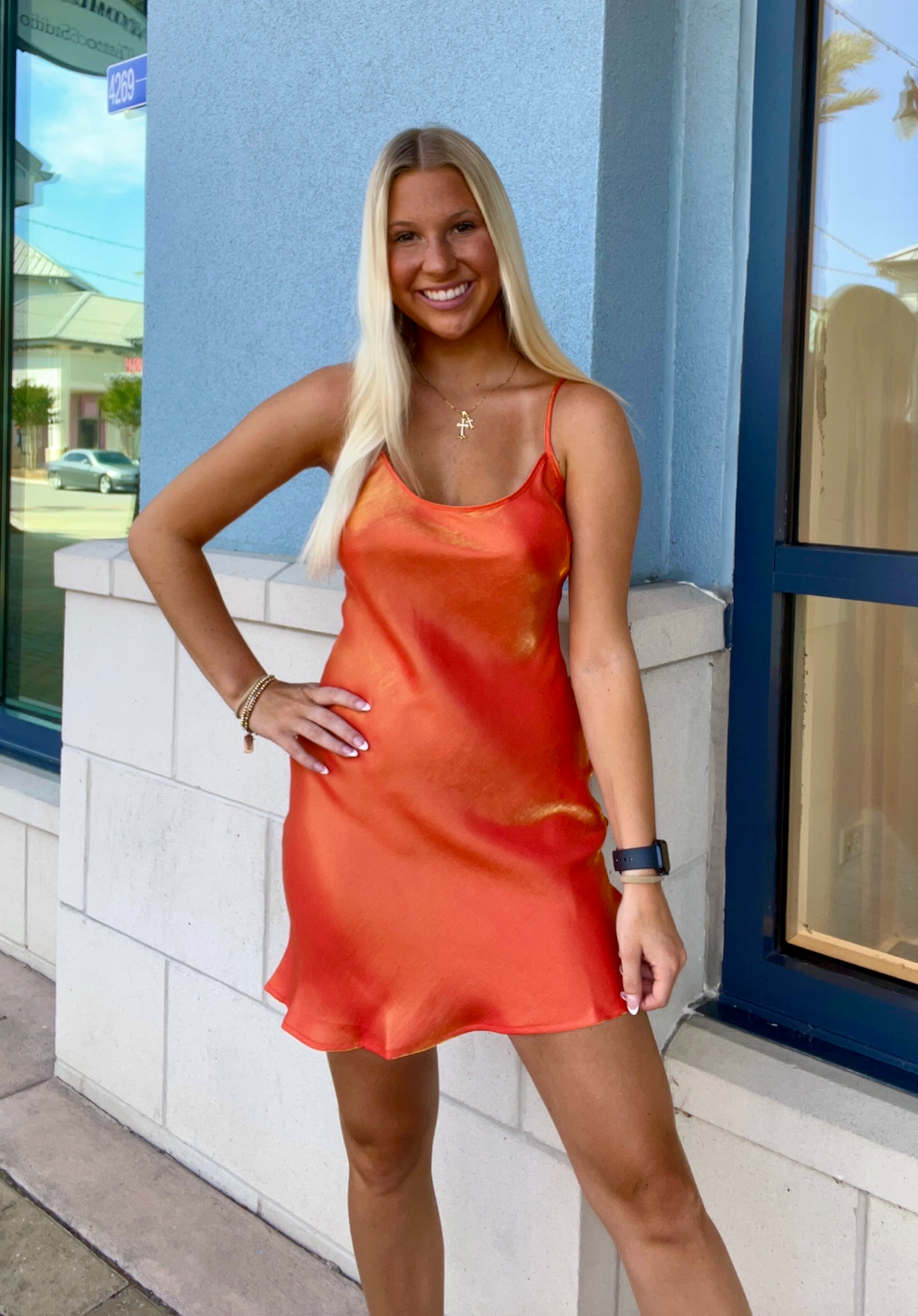 The Orange Slip Dress