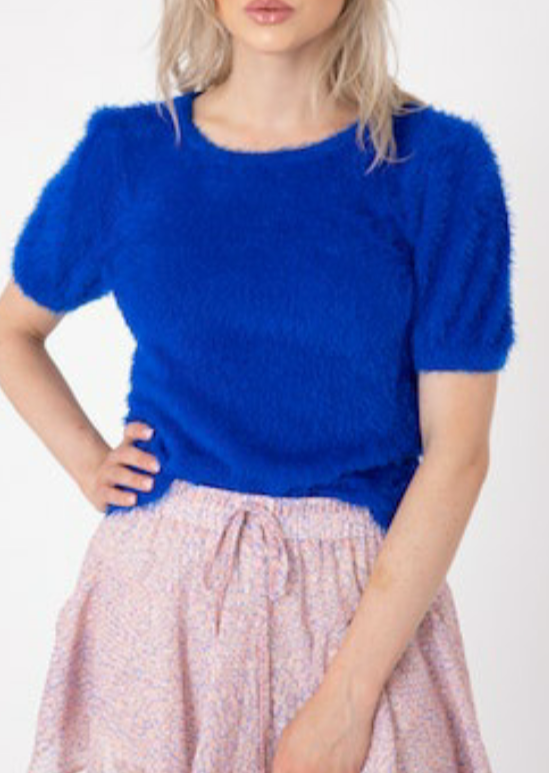 chelsea sweater in cobalt blue